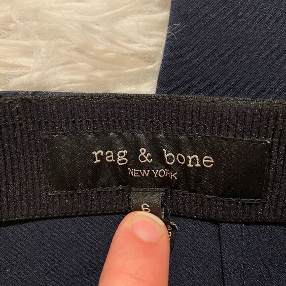 Rag & Bone Side Zip Pants in Navy Blue Size 6 - Picture 3 of 7